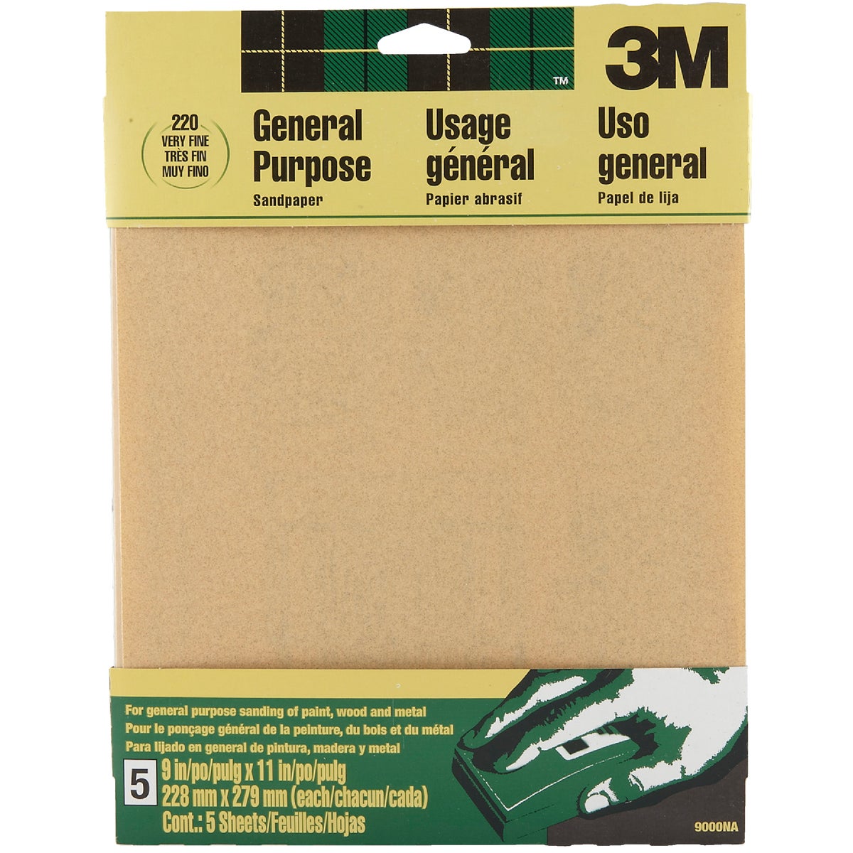Item 302481, This aluminum oxide sandpaper is a general purpose abrasive that can be 