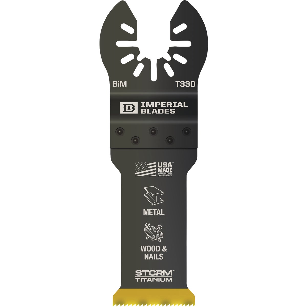Item 302490, Titanium coated bi-metal blade is made with high speed steel material to 
