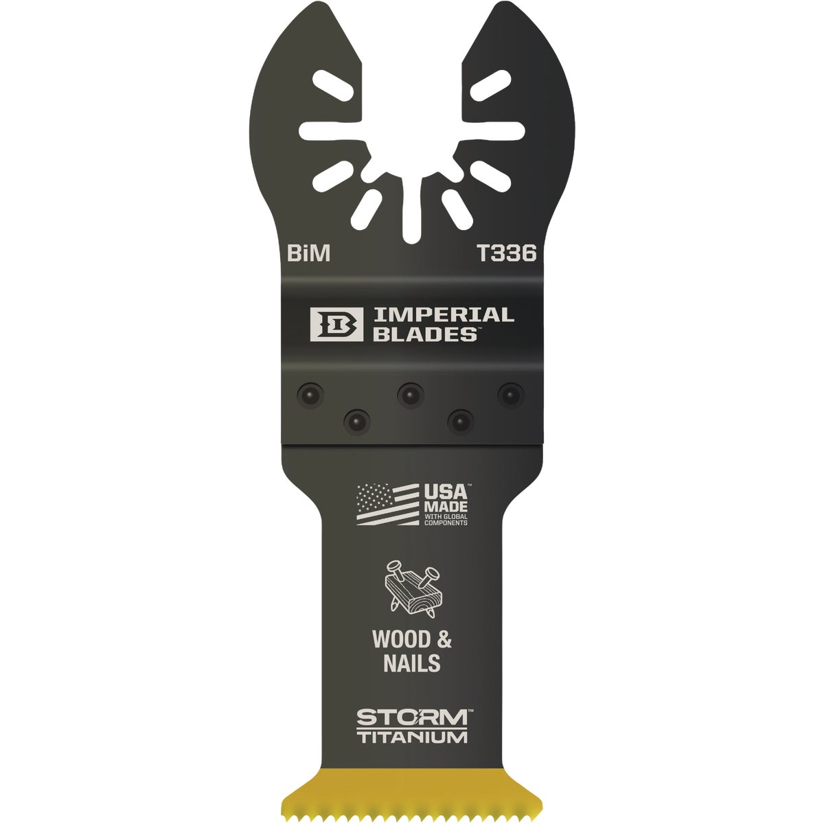 Item 302496, Titanium coated bi-metal blade is made with high speed steel material to 