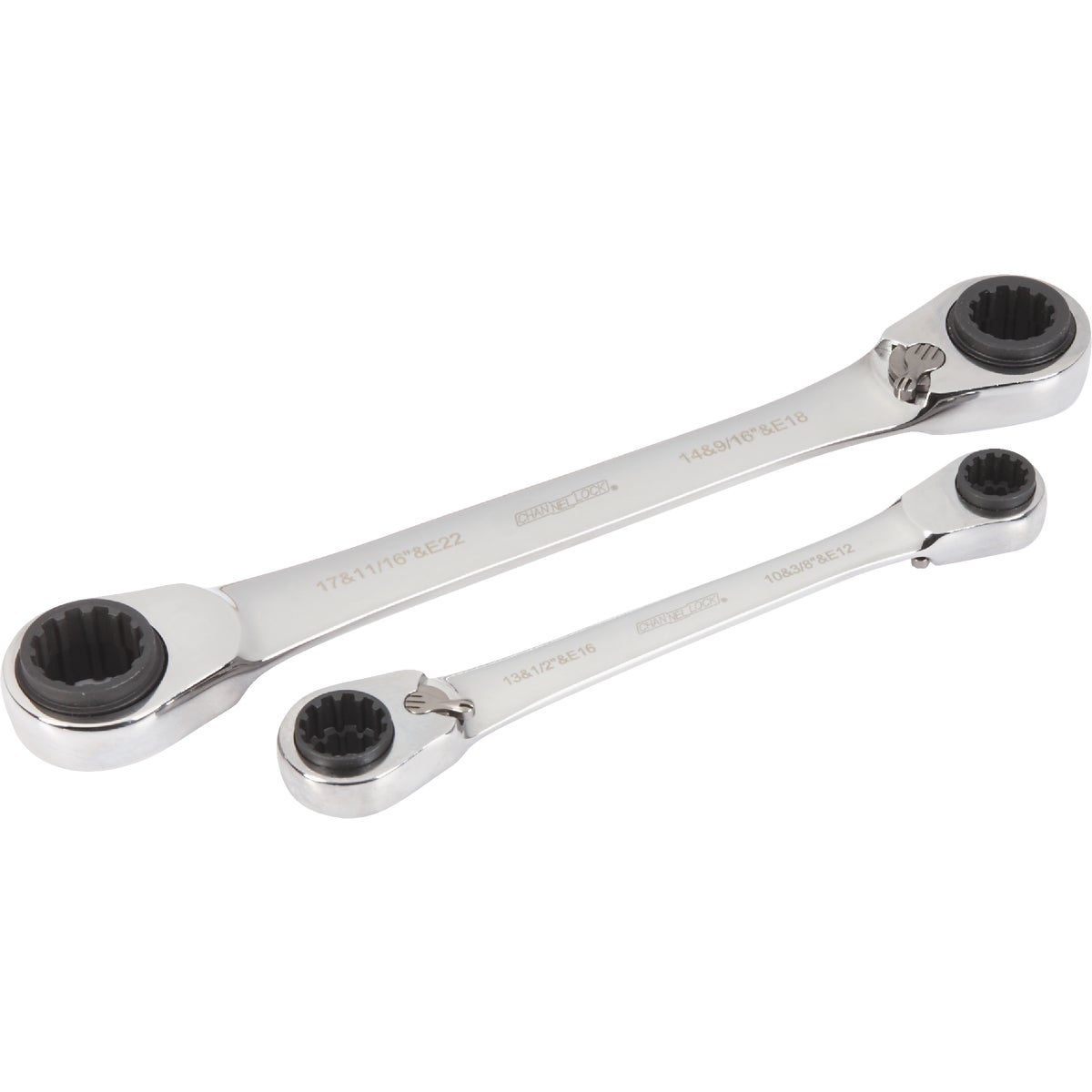 Item 302963, This 2-Piece 28-in-1 universal ratcheting box end wrench set is made from 