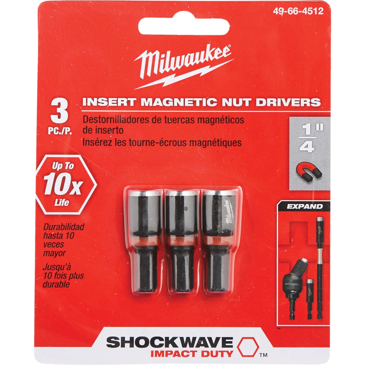 Item 303035, Milwaukee SHOCKWAVE Impact Duty Magnetic Nut Drivers are engineered with 