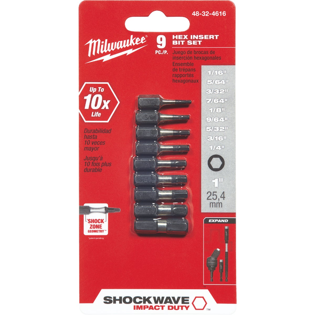 Item 303310, Milwaukee Shockwave Impact Duty driver bits are engineered for extreme 
