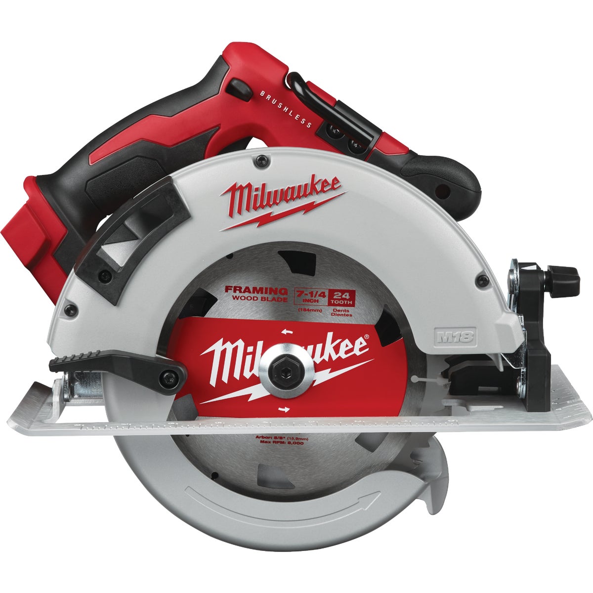 Item 303556, M18 Brushless 7-1/4" Circular Saw delivers up to 40% more power than 