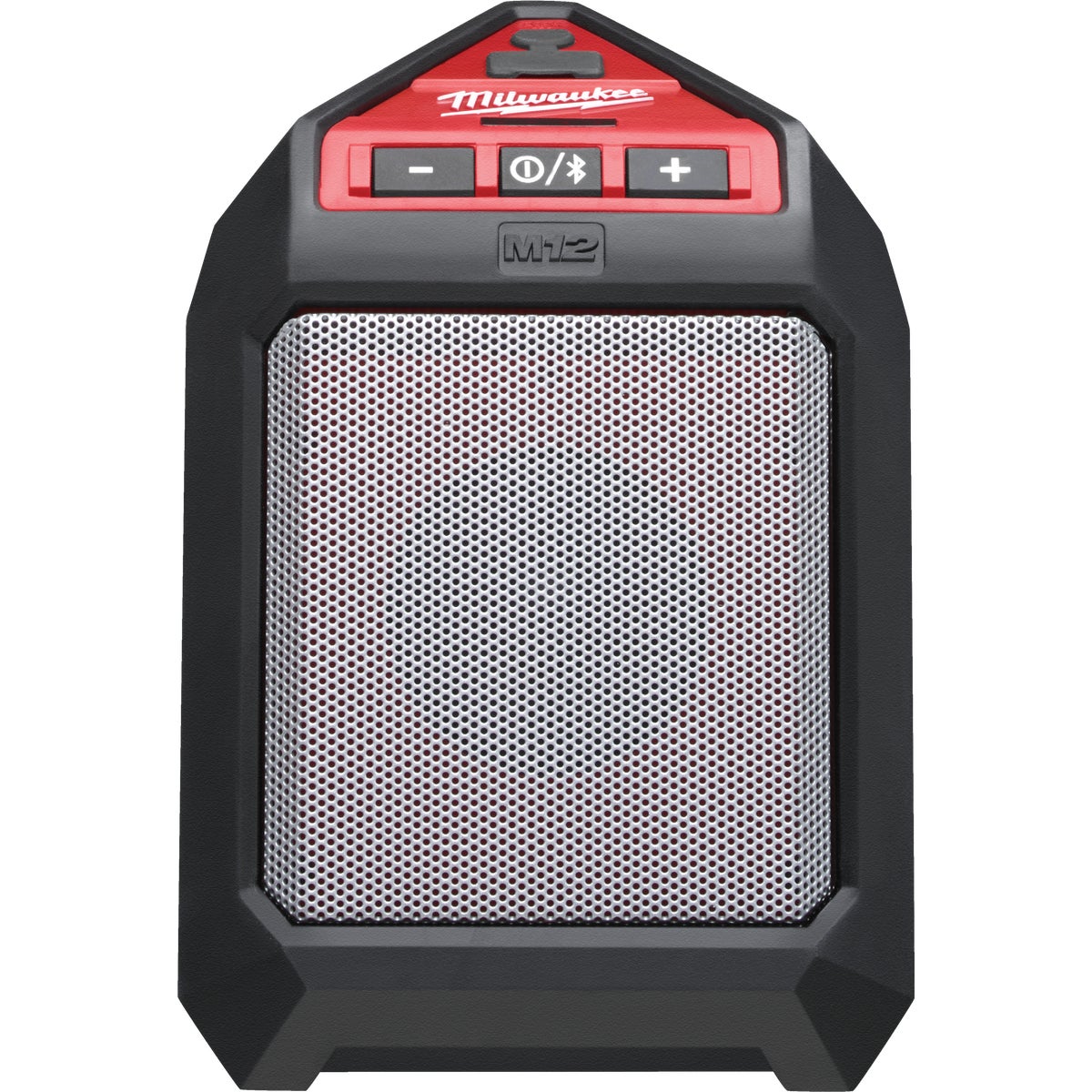 Item 303660, The M12 wireless jobsite speaker uses Bluetooth to pair with portable 