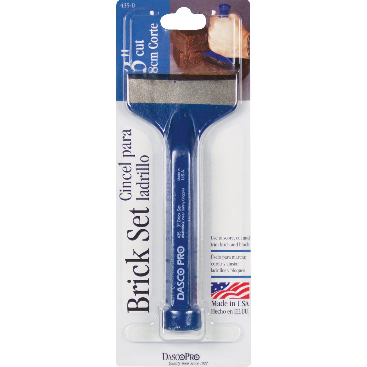 Item 303736, The Mayhew 35102 Mason Chisel, 3  x 7  is used in a multitude of masonry 