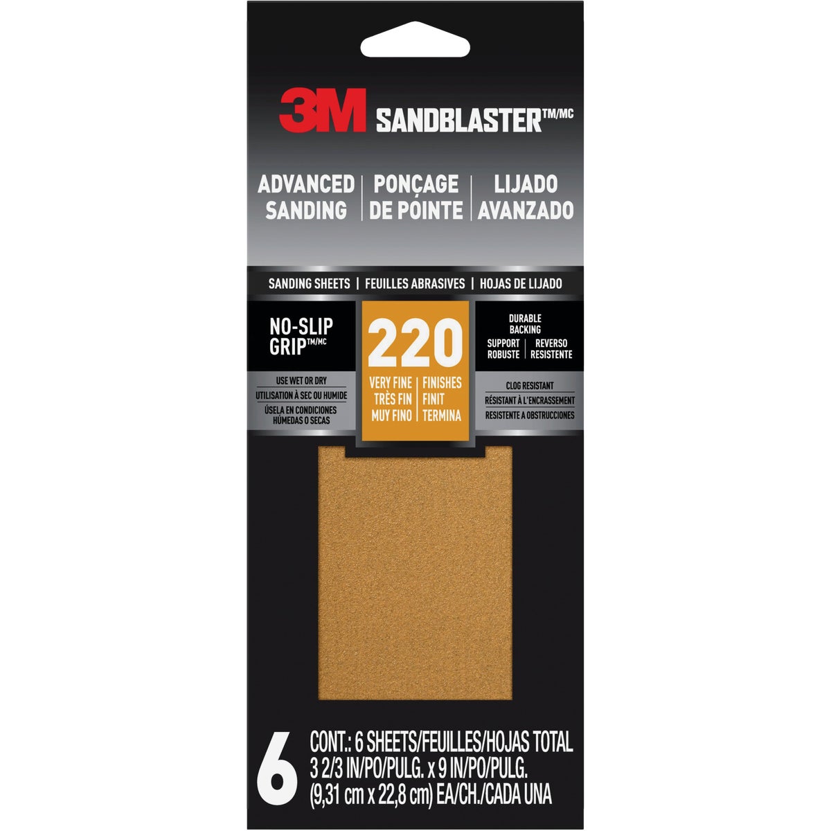 Item 308544, Get the job done in a flash with the help of 3M SandBlaster No Slip Grip 