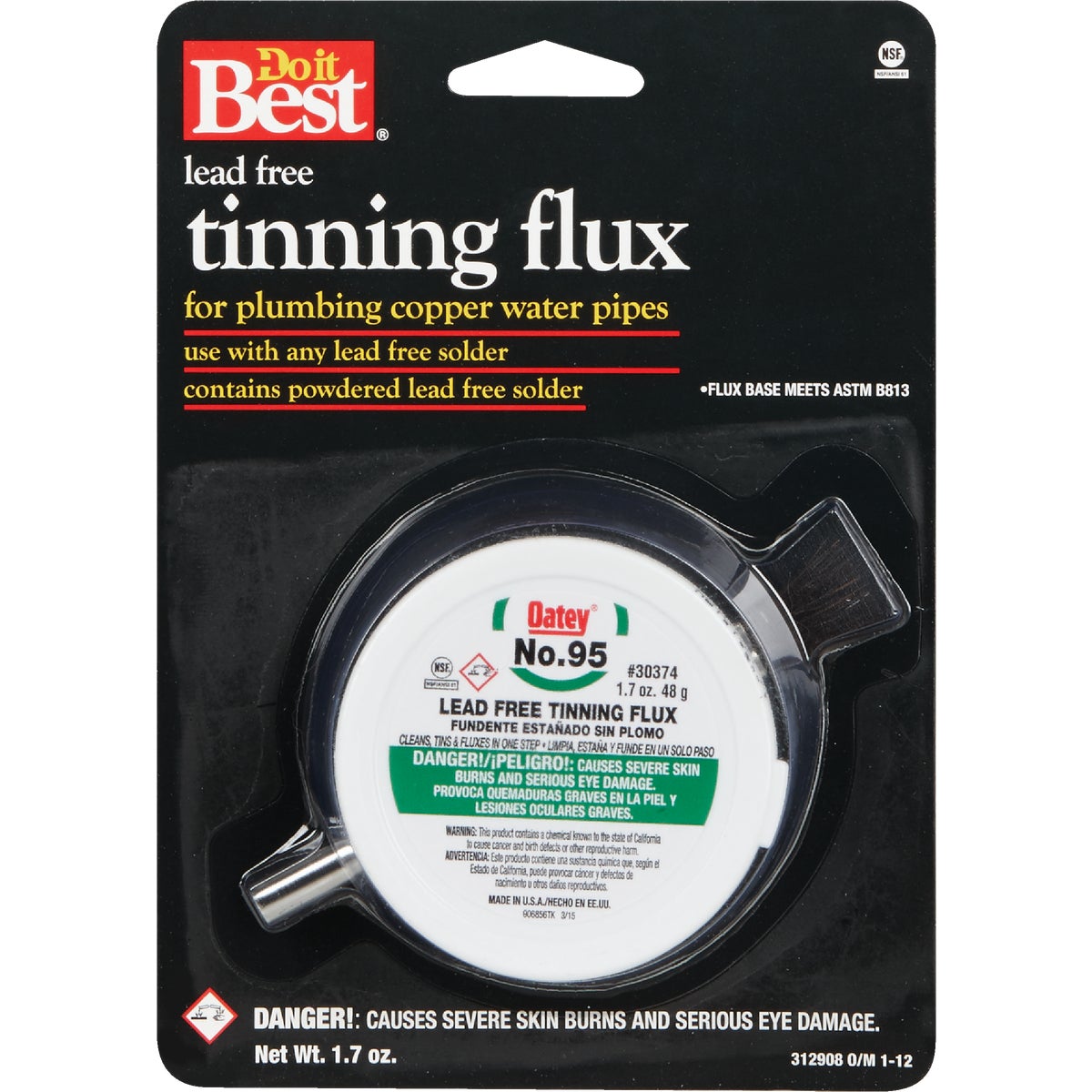 Item 312908, Formulated to clean, flux, and pre-tin all metals except aluminum.