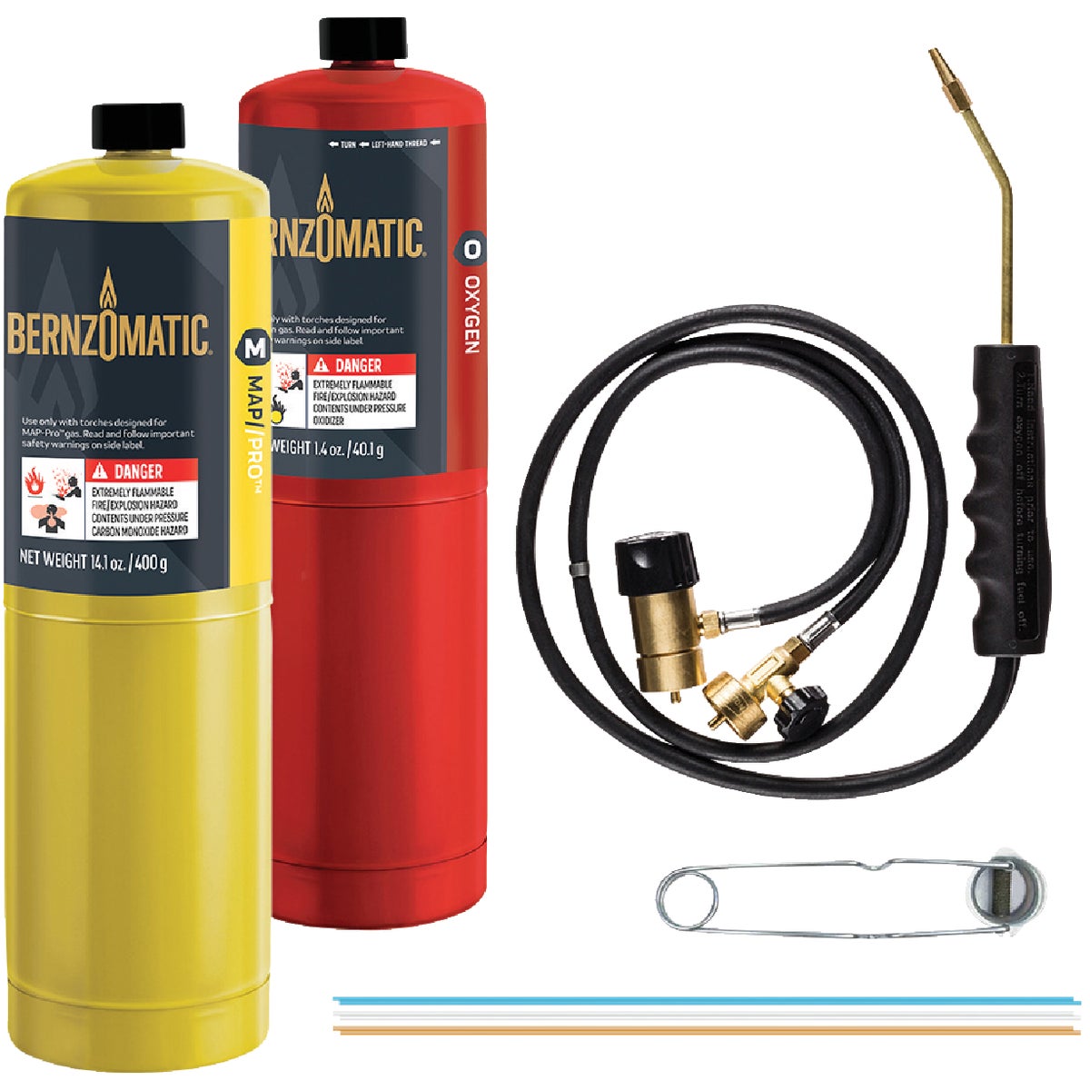Item 314943, The Bernzomatic Brazing Torch Kit has an adjustable precision flame and 