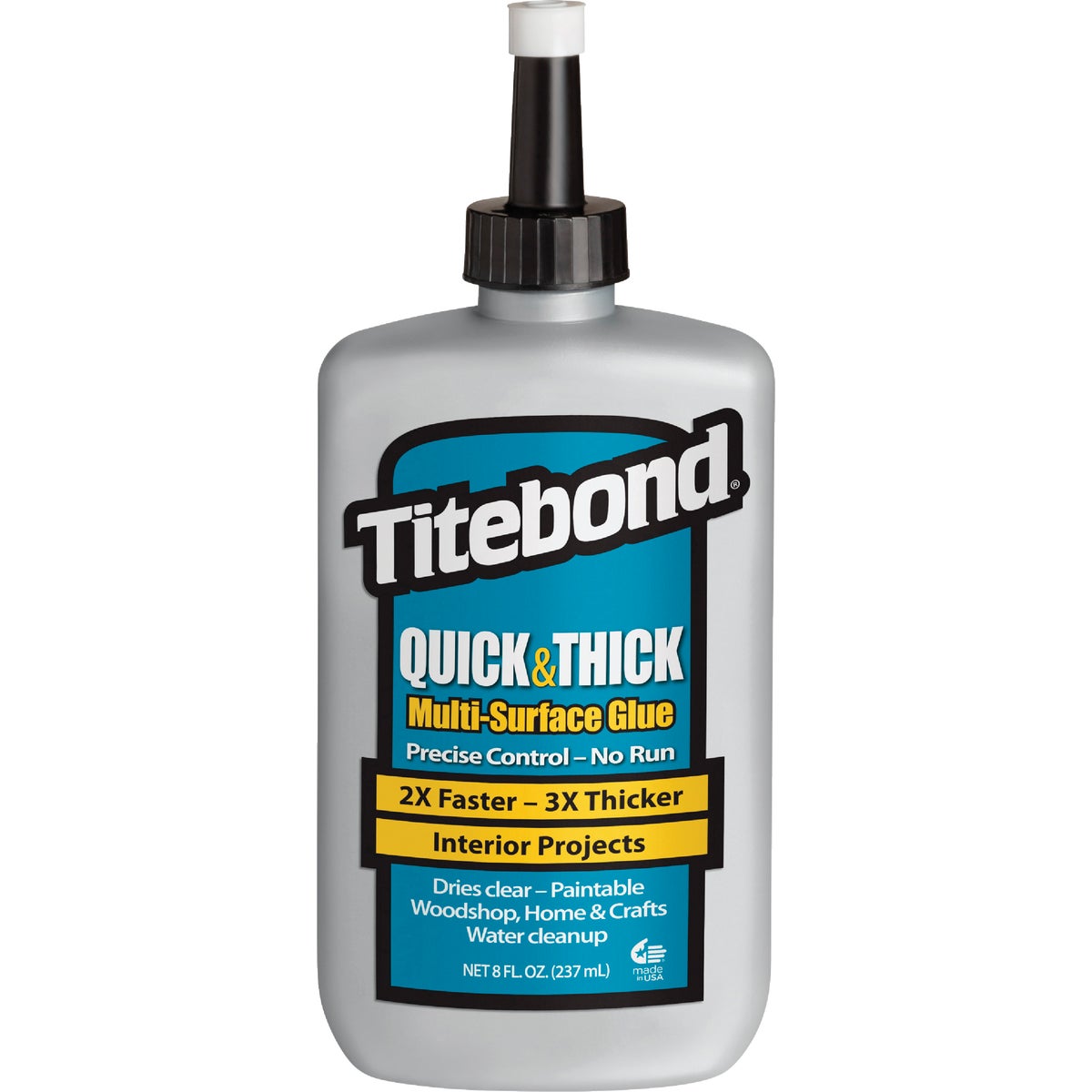 Item 316024, Titebond Quick &amp; Thick Multi-Surface Glue is the thickest, fastest-