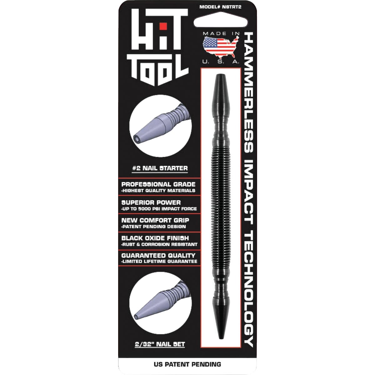 Item 331104, HIT Tool #2 Nail Starter &amp; 2/32 In. hammerless Spring Loaded Nail Set.
