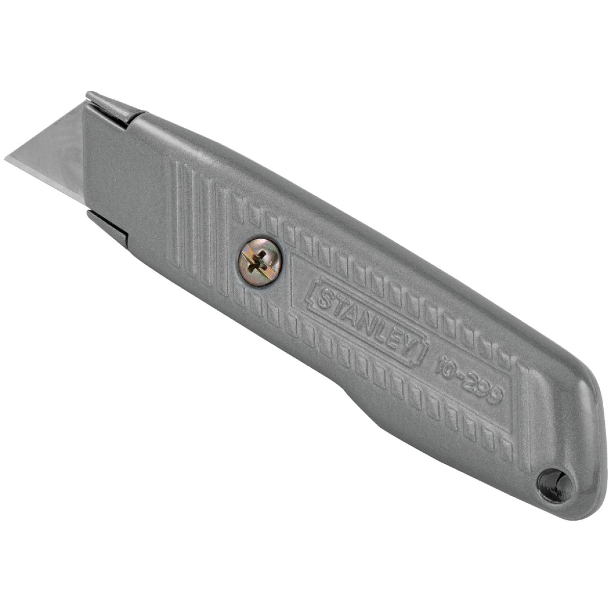 Item 336149, 2-piece die-cast aluminum handle provides blade storage.