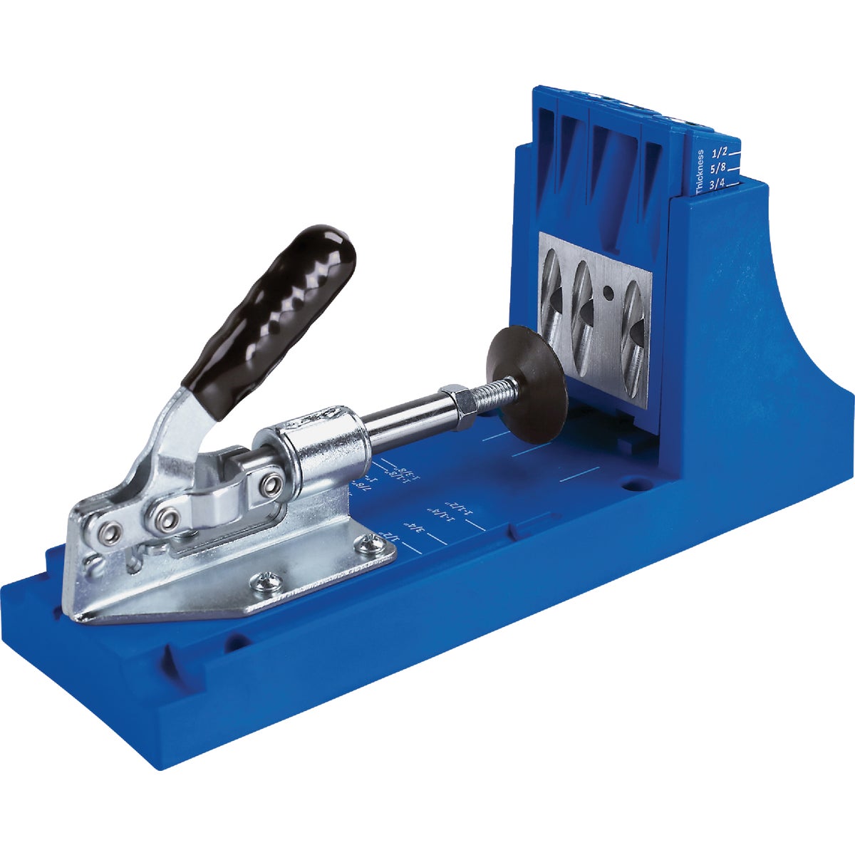 Item 343143, The Kreg Pocket-Hole Jig K4 combines precision and adjustability of a 