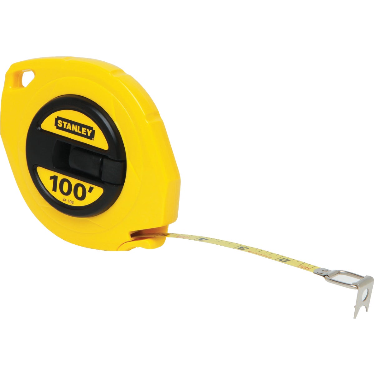 Item 346236, The Stanley 100 ft. Steel Long Tape features a polymer-coated 3/8 in.