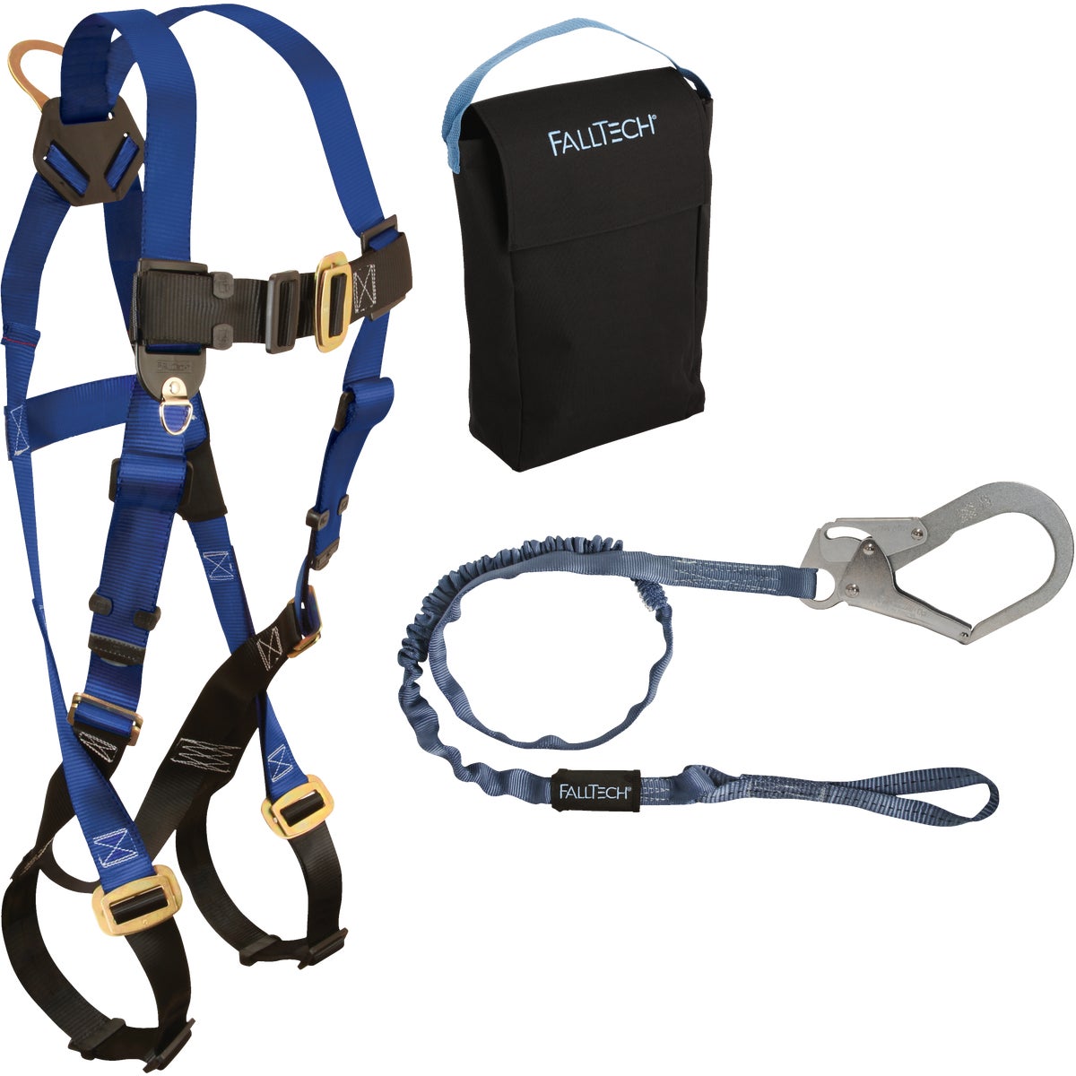 Item 347582, Vest-style harness with integral shock-absorbing lanyard.