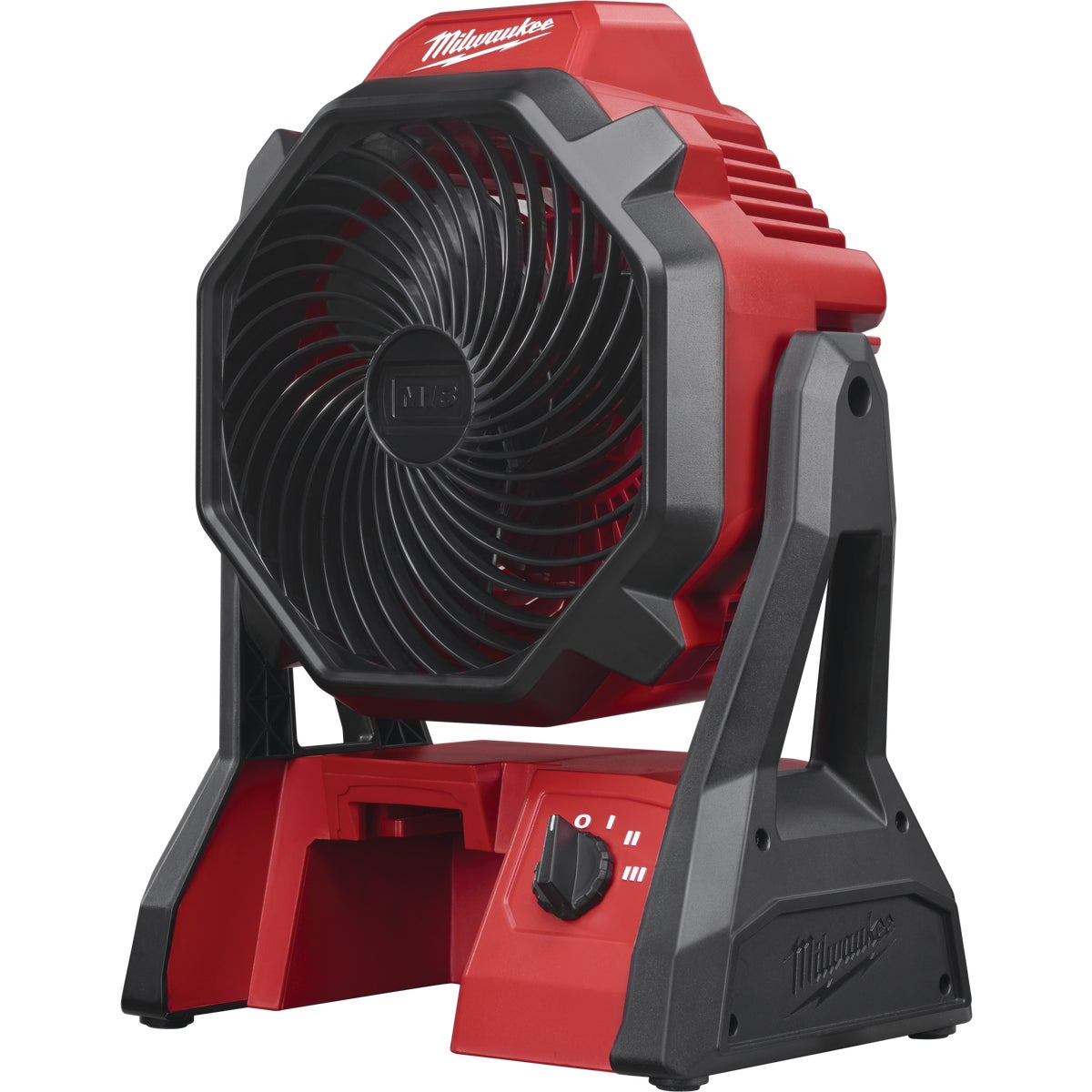 Item 347608, The M18 Jobsite Fan provides the most powerful airflow, and unmatched run-
