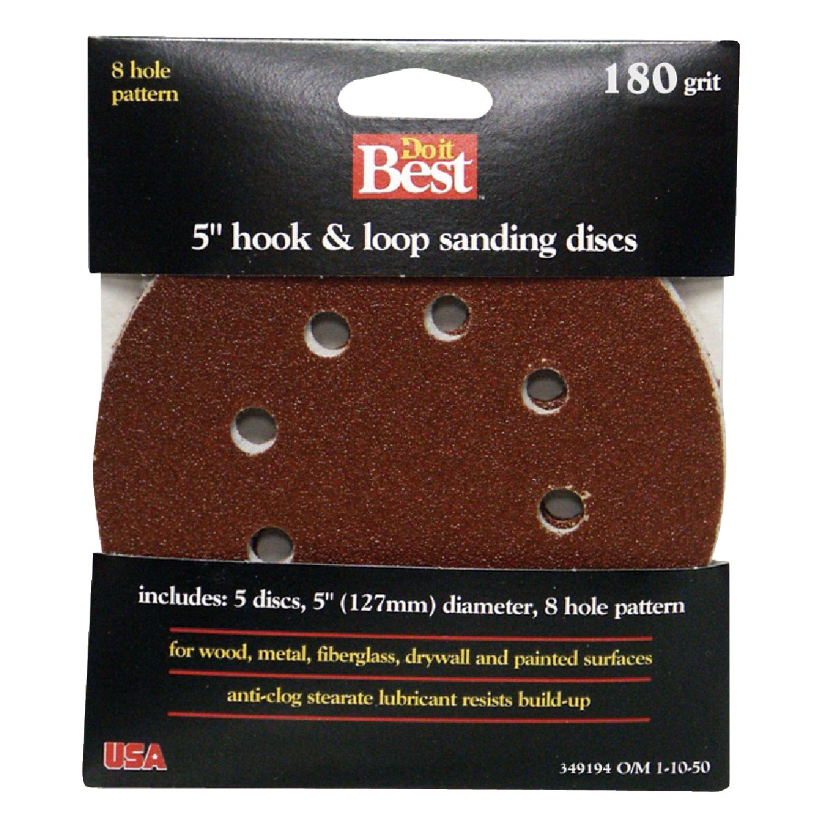 Item 349305, For use with quick-changing hook-and-loop backing pads.