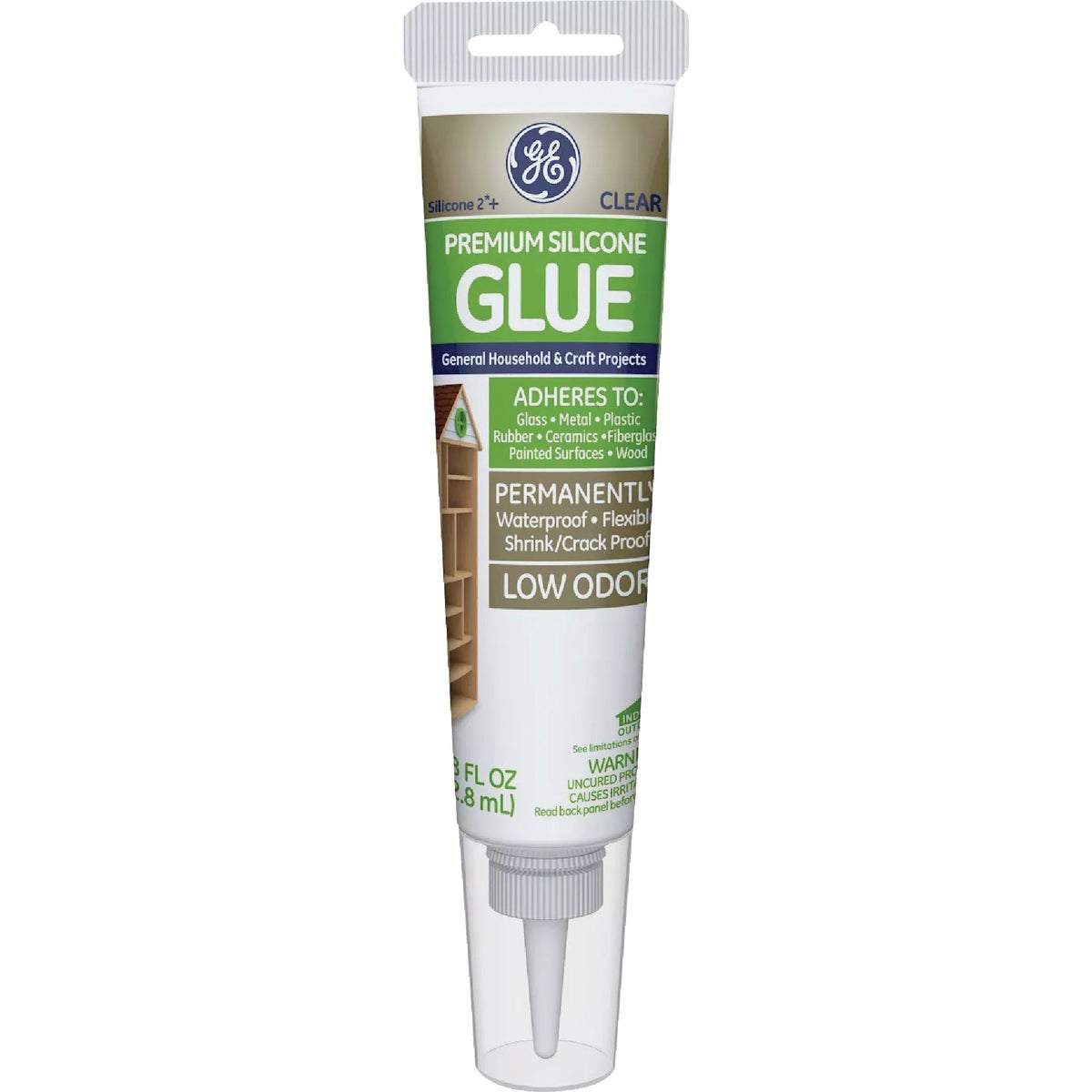 Item 351372, GE Glue is a premium 100% Silicone adhesive from Americas #1 Silicone Brand