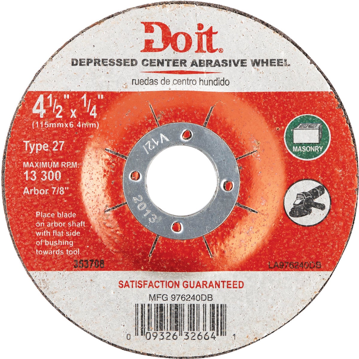 Item 353708, Silicon carbide grinding wheels are used for grinding and cutting metal and
