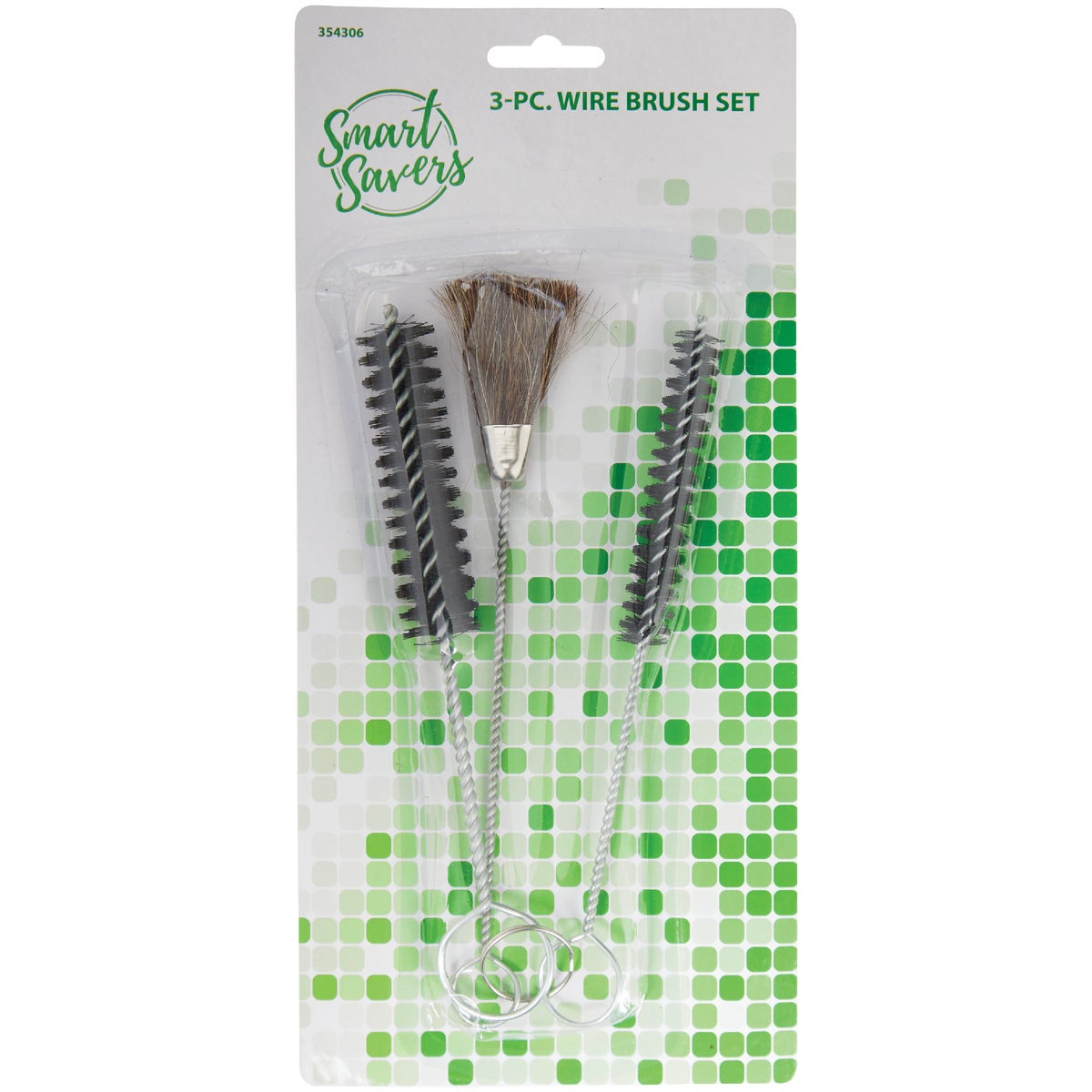Item 354306, 3-piece assorted wire brushes for cleaning and detailing
