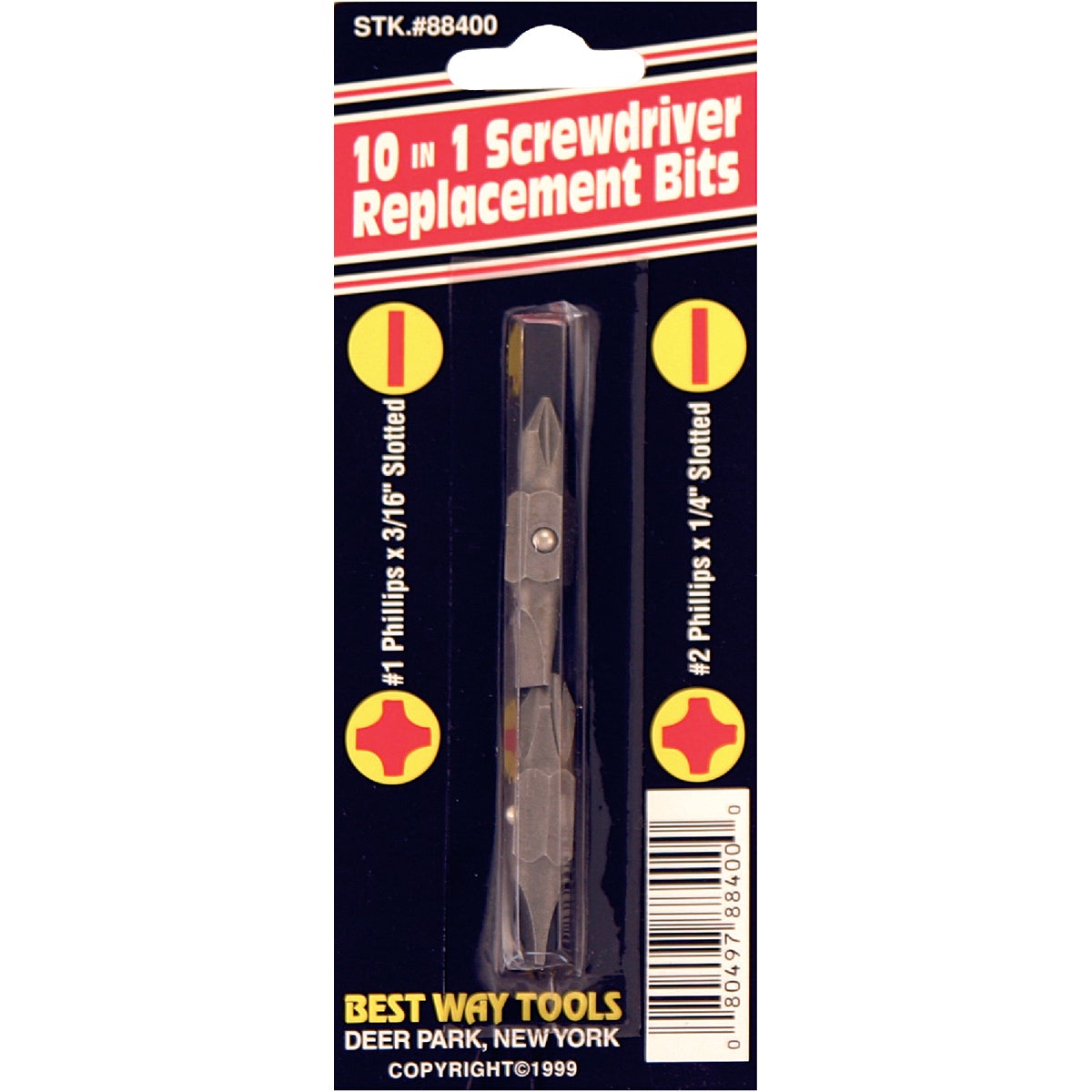 Item 357223, Double end replacement bits for Best Way Tools 11-in-1 screwdriver/nut 