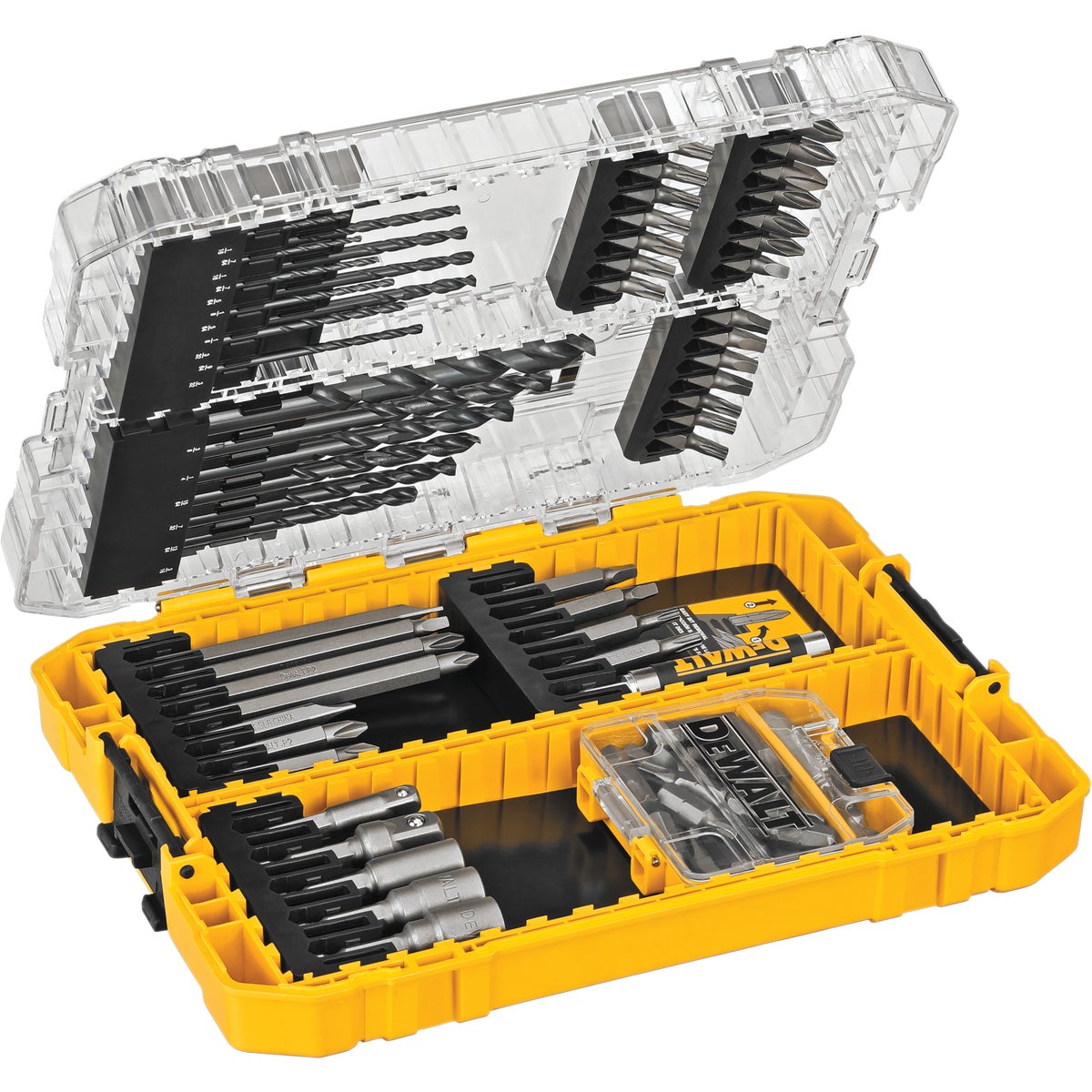 Item 362832, Set contains all common screwdriver bit sizes, most common drill bit 