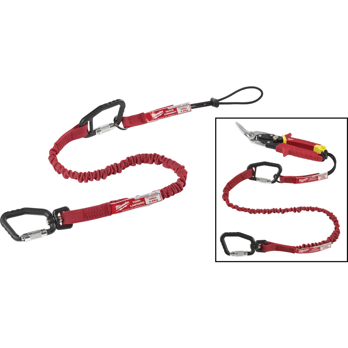 Item 369857, Quick-connect locking tool lanyard helps users stay safe and stay 