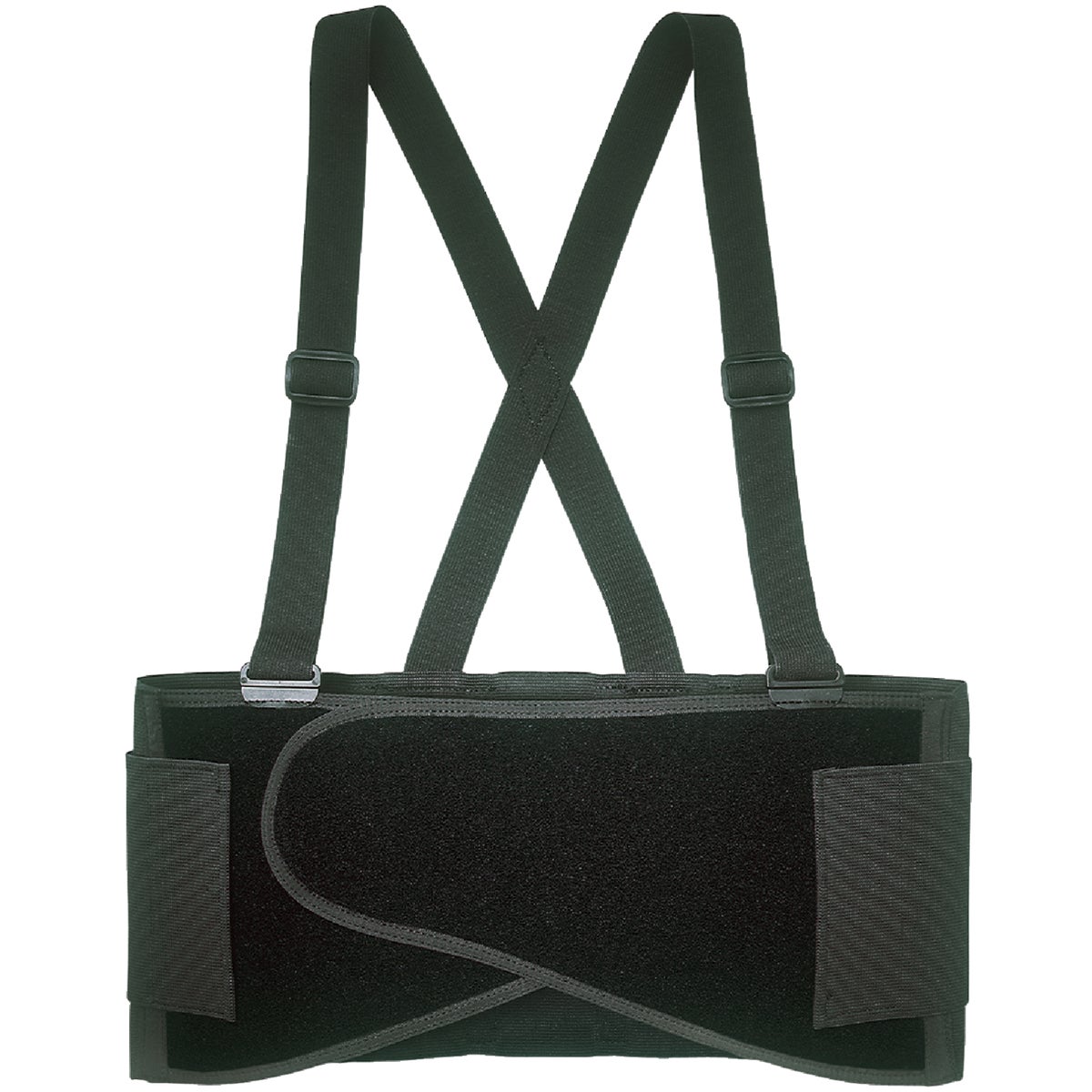 Item 372137, Bacbelt has adjustable elastic suspenders for a comfortable fit.