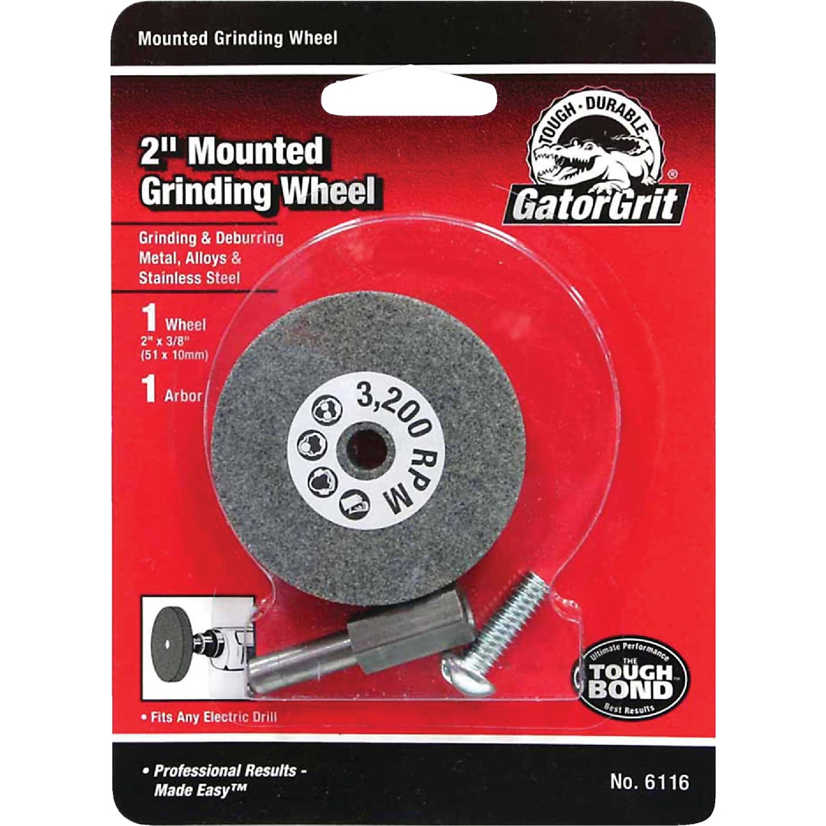 Item 373370, Aluminum oxide mounted grinding wheels with 1/4 In. arbor.