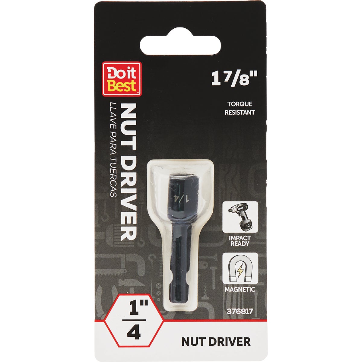 Item 376817, The Do it Best Magnetic Impact Nut Driver is designed for impact drivers 
