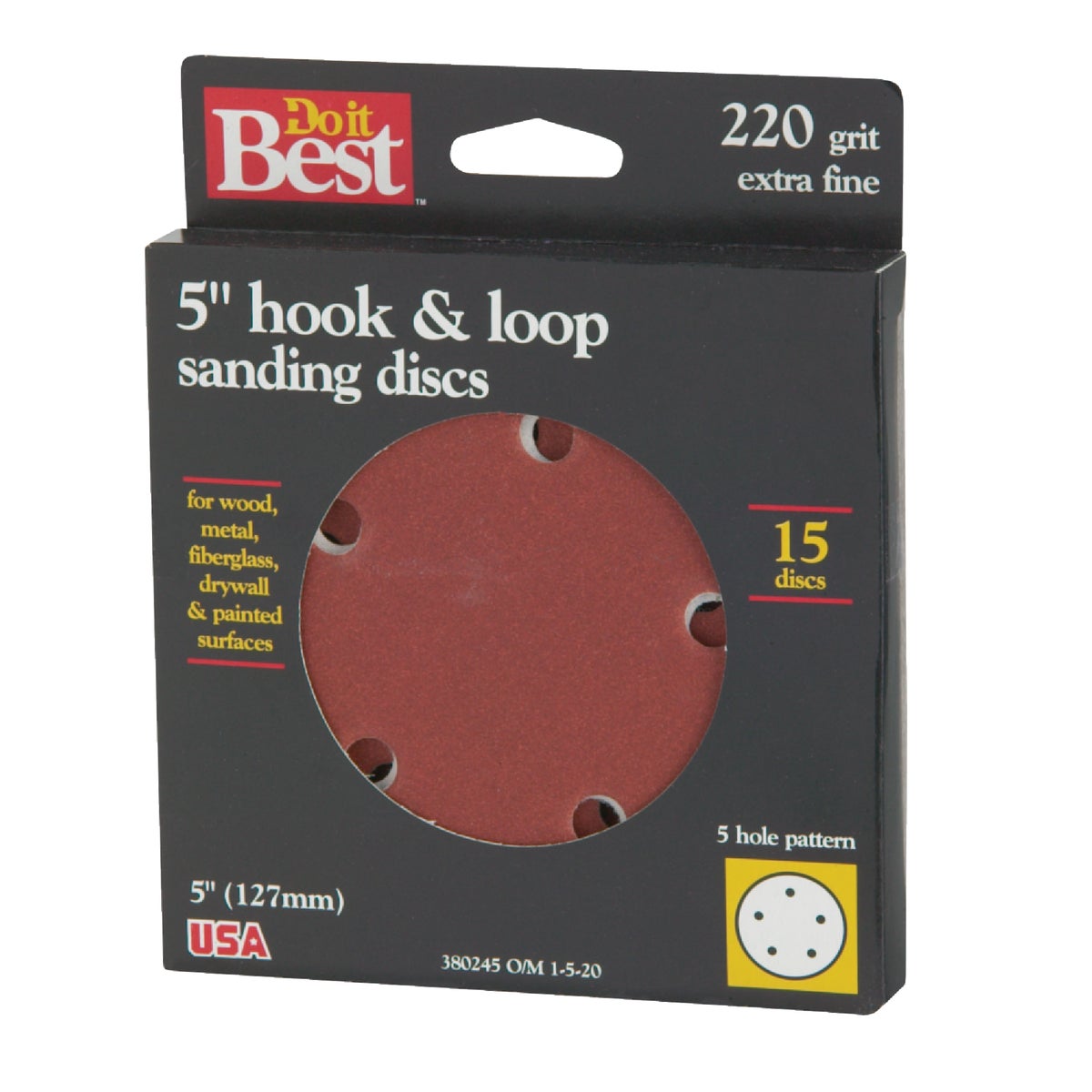 Item 380245, For use with quick-changing hook-and-loop backing pads.