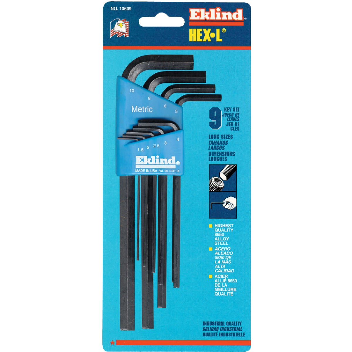 Item 385050, Includes hex key wrenches in sizes: 1.5mm, 2mm, 2.