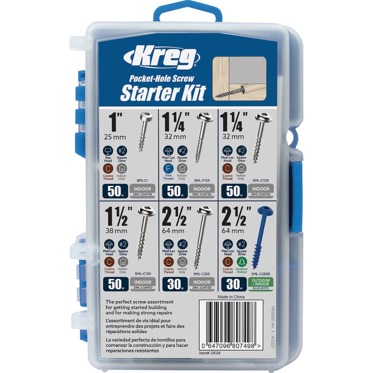 Item 388746, The Kreg Pocket-Hole Screw Starter Kit provides a right-sized, right-priced