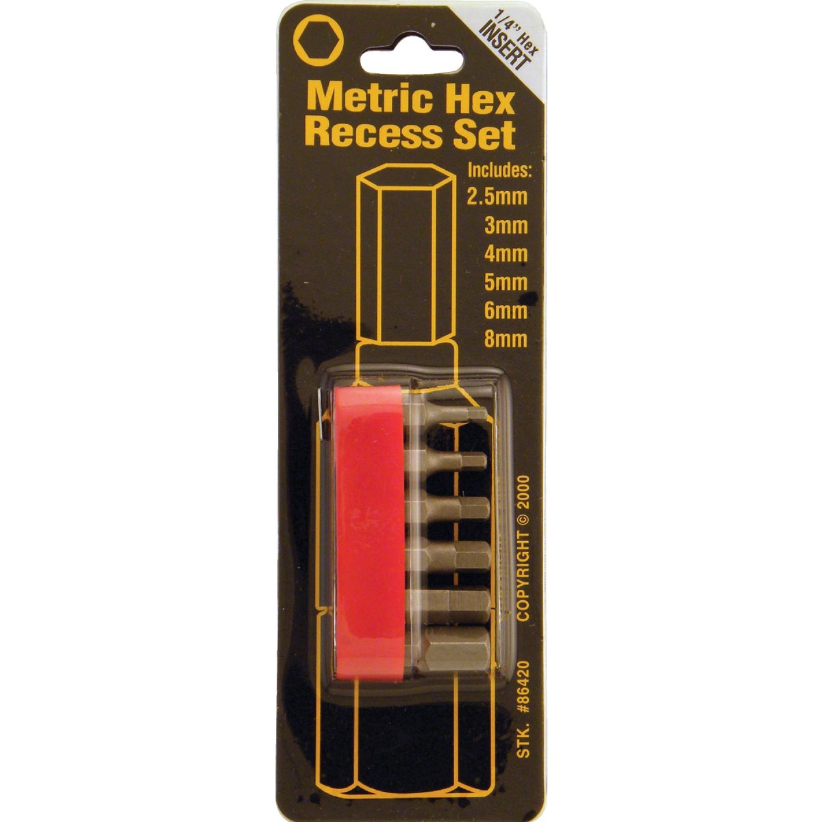 Item 397334, 1/4 In. hex shank fits all standard bit holders and hand-held drivers.
