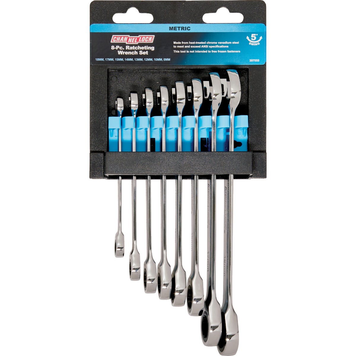 Item 397555, This 8-piece combination wrench set combines the features of a combination 