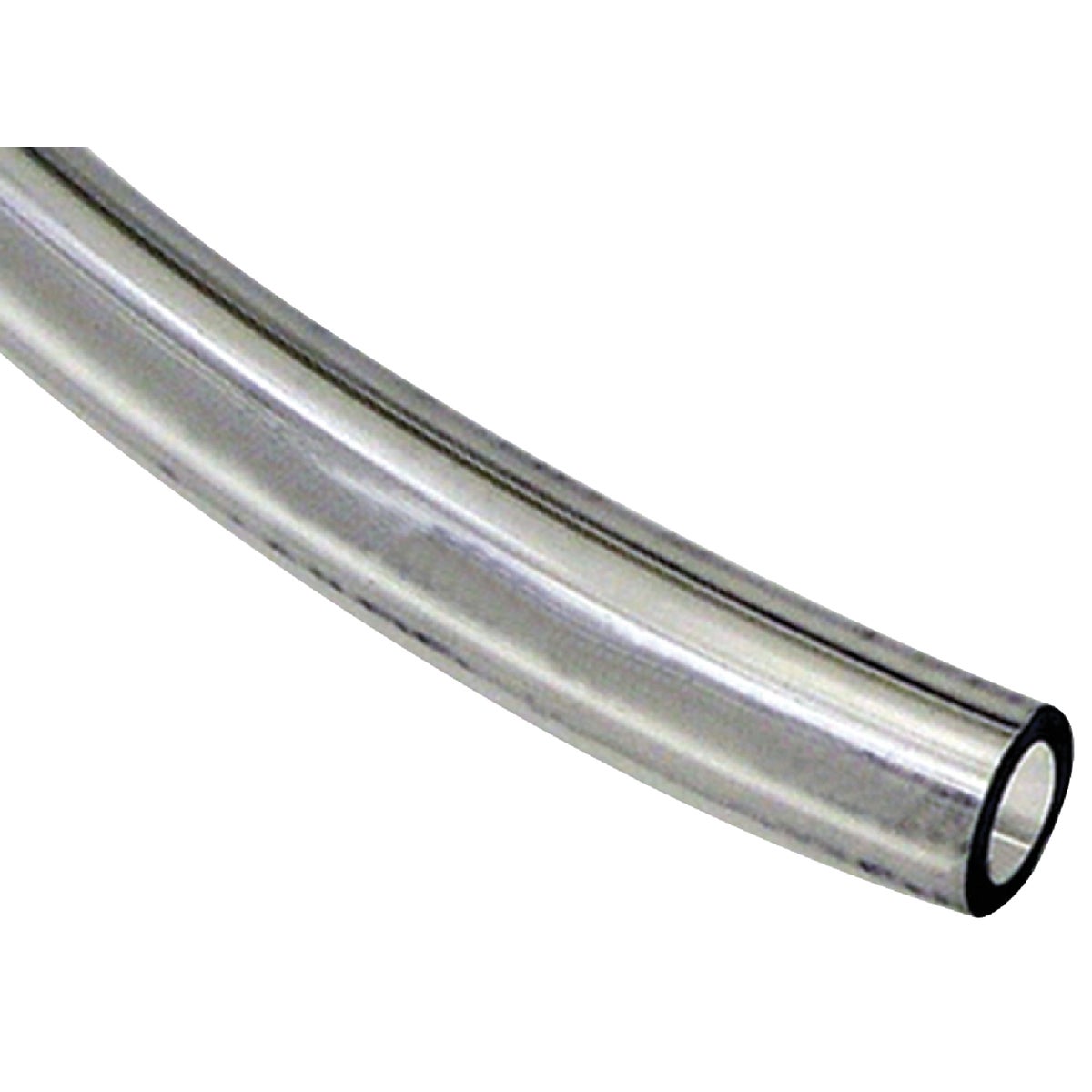 Item 400203, Clear vinyl tubing. Suitable for use with liquids, chemicals, and gases.