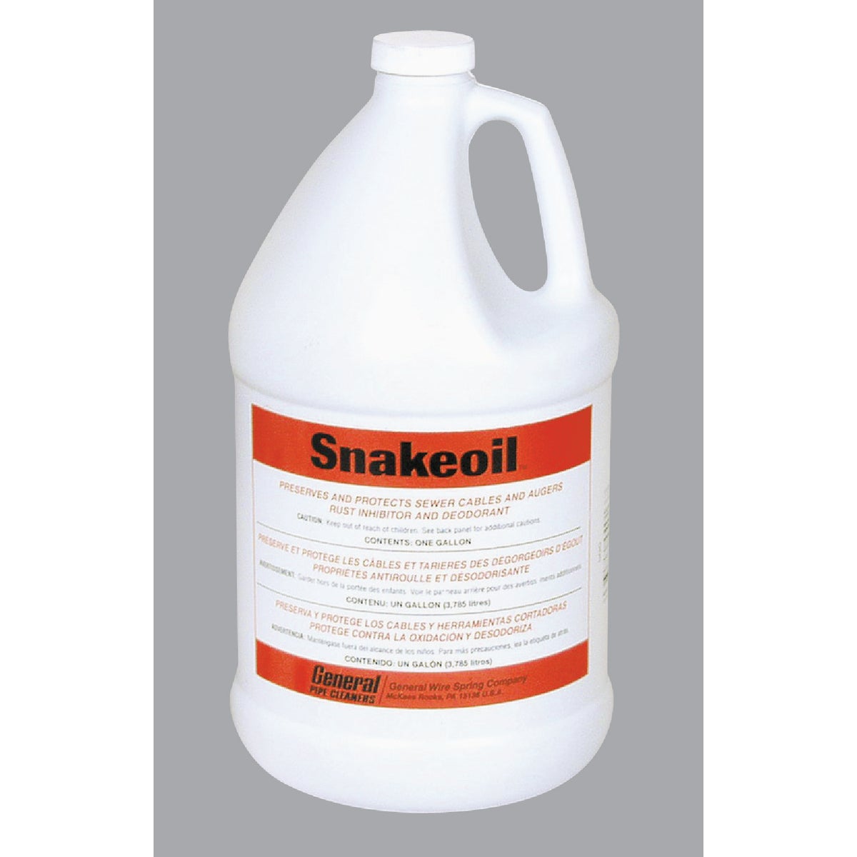 Item 400343, Snake oil is manufactured specifically for the purpose of protecting drain 