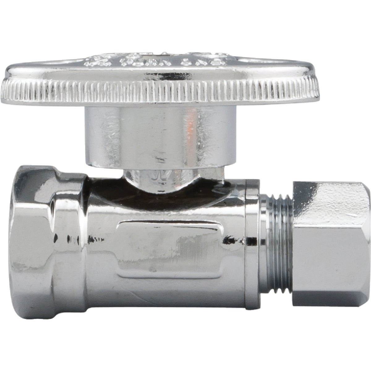 Item 400753, 1/4-turn valve controls water flow to household plumbing fixtures.