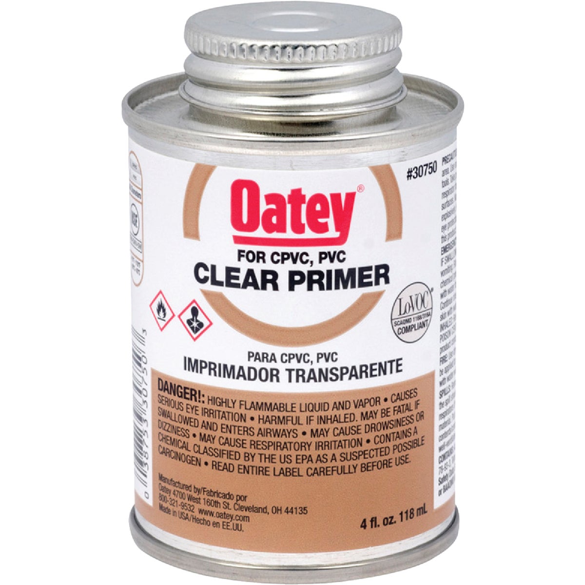 Item 400761, Clear aggressive primer for use on PVC and CPVC pipe and fittings.