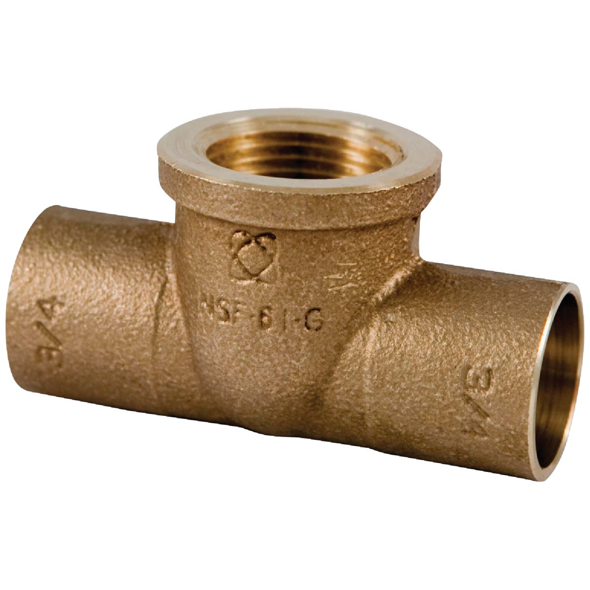 Item 400771, Low lead cast brass solder joint fitting, reducing tee.