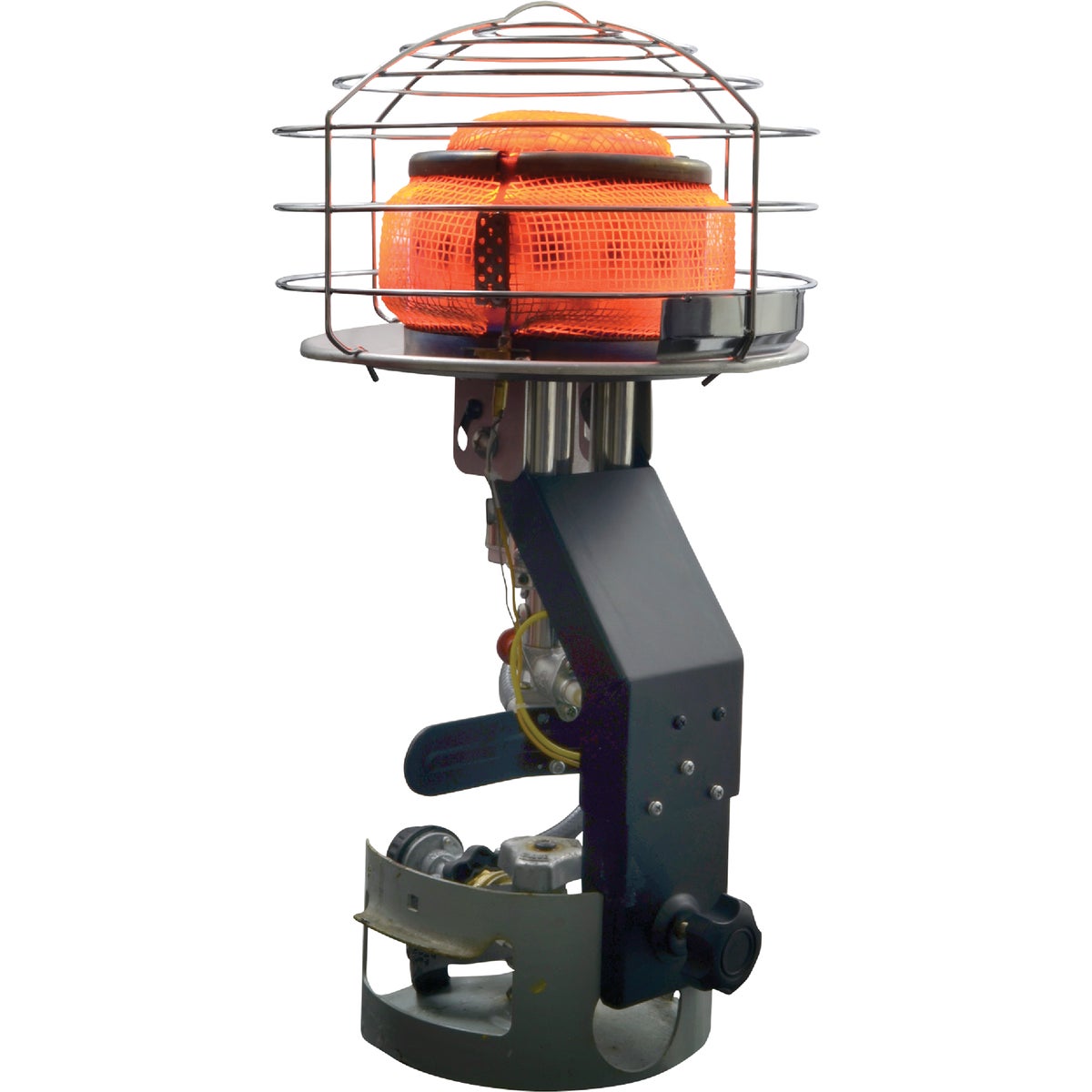 Item 401205, Tank top propane heater provides 540 deg (degree) of heat in a small and 