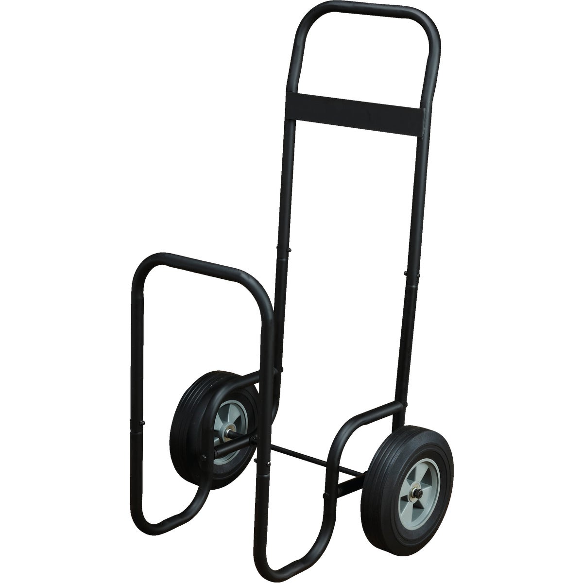 Item 401922, Strong metal design and flat free tires allow for easy transport of logs, 