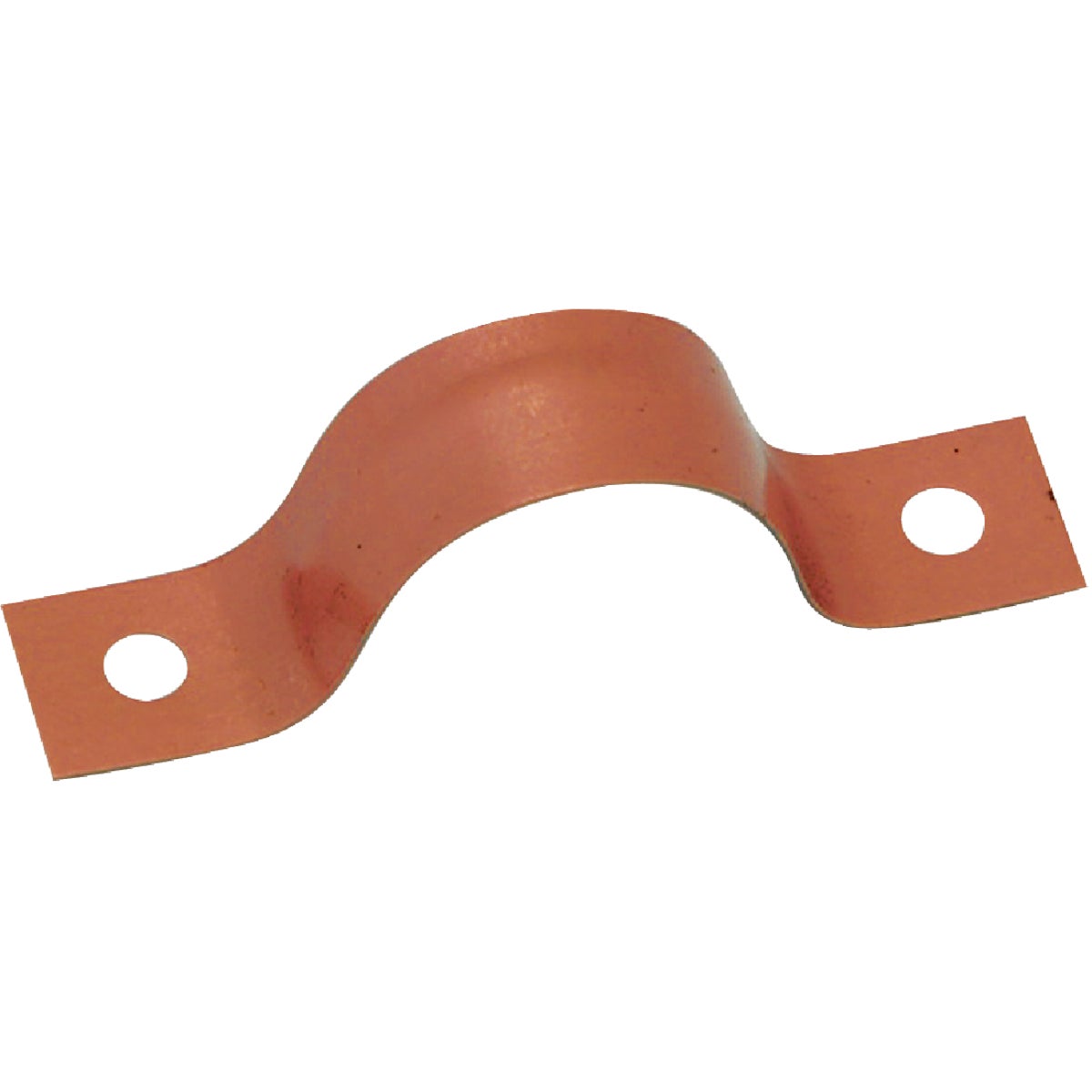 Item 403272, Copper coated steel, 2-hole pipe straps.