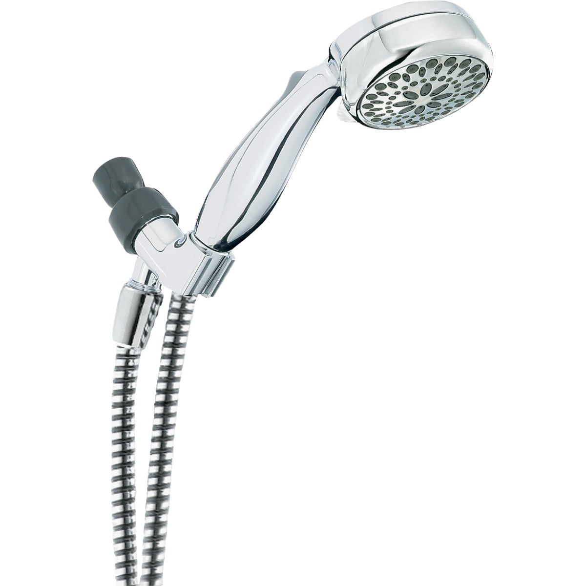 Item 404113, SpotShield Technology helps the shower head and hand shower stay cleaner, 