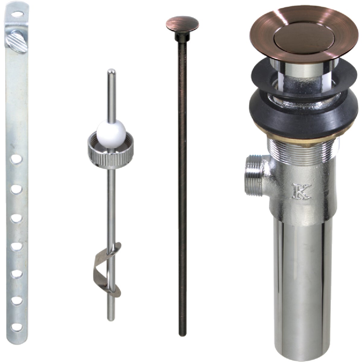 Item 404452, Bathroom sink pop-up assembly, for sinks with overflow. 1-1/4 In.