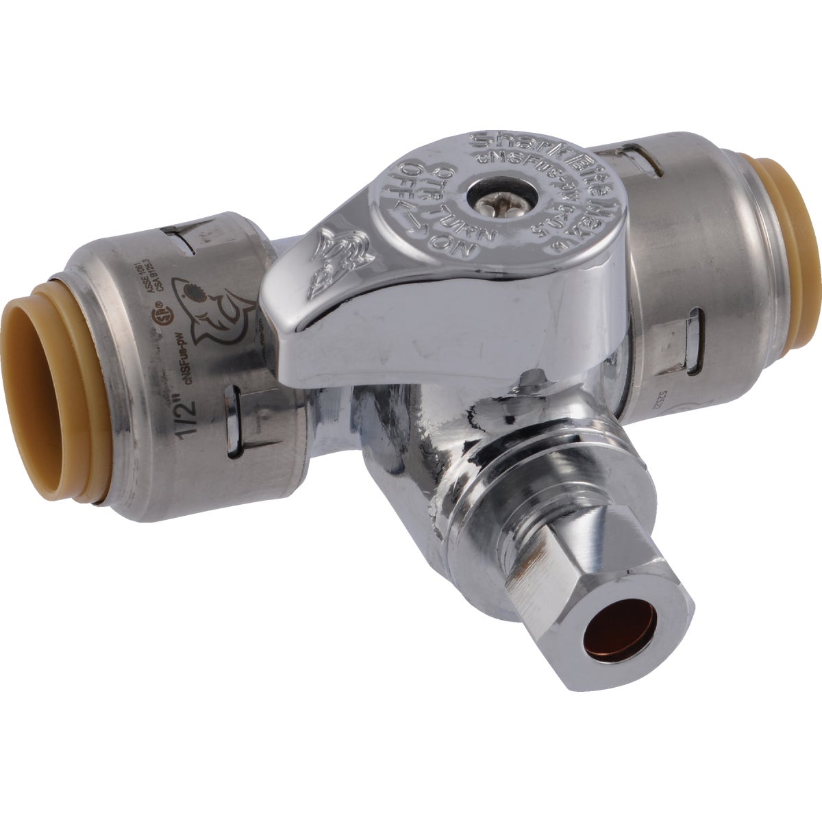 Item 404611, SharkBite Max push-to-connect fittings allow you make pipe connections with