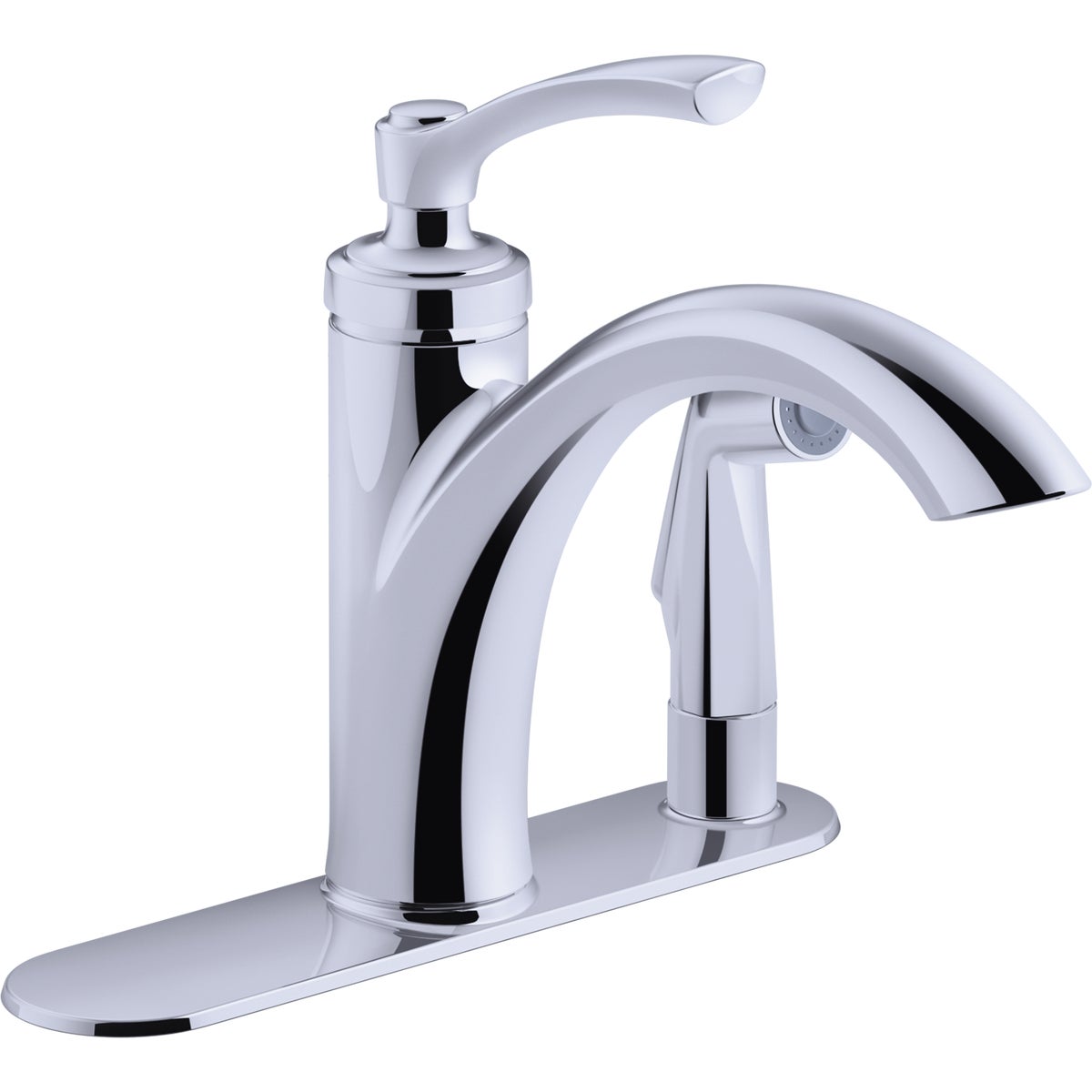Item 404665, With a simple silhouette and a clean, flowing design, the Linwood faucet is
