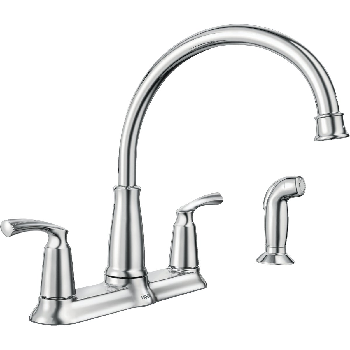 Item 405209, Double handle high arc kitchen faucet.