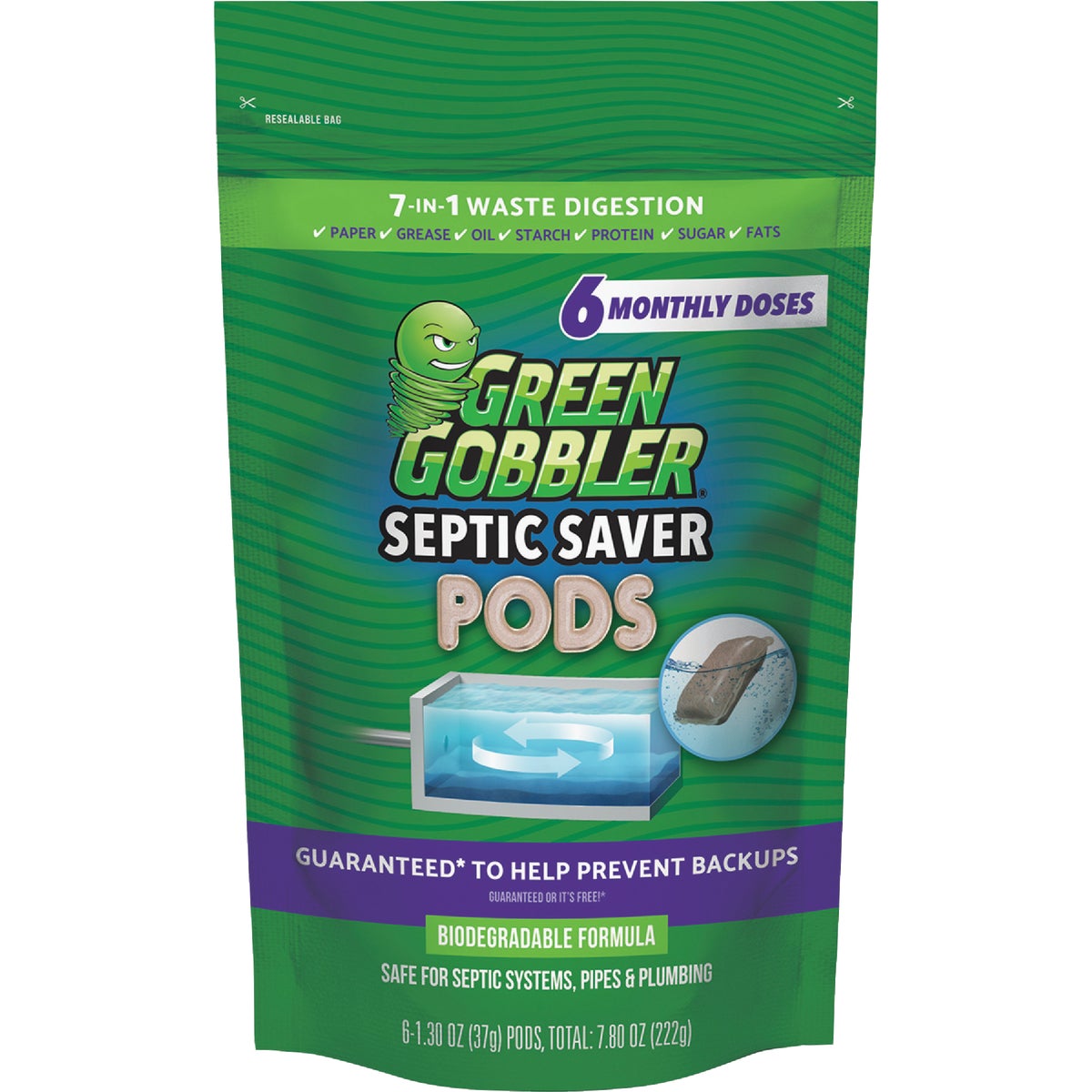 Item 405306, It's easy to maintain a healthy septic system with Green Gobbler Septic 