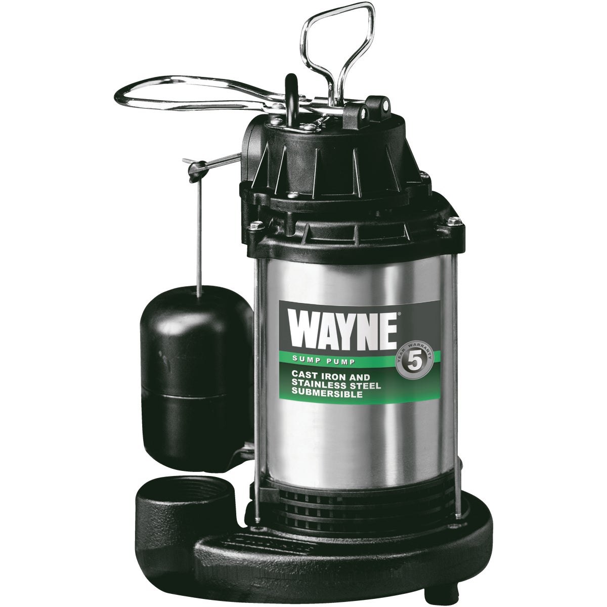 Item 406000, Pumps up to 4600 GPH at 0'. Cast-iron submersible sump pump.