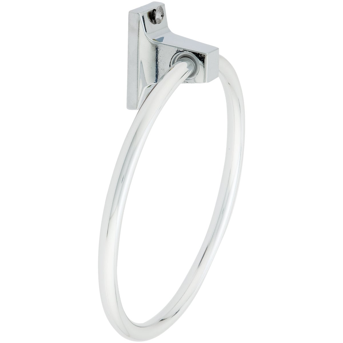 Item 408801, Alpha series zinc die-cast wall mount towel ring with exposed mounting 